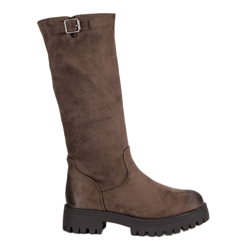 Corina Botas de cano altas femininas C7863ta castanho