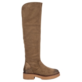 Corina Botas rasas femininas marrom