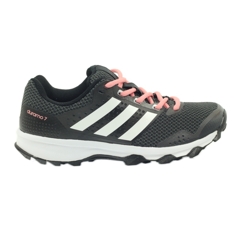 Tênis de corrida adidas Duramo 7 Trail W preto rosa cinza