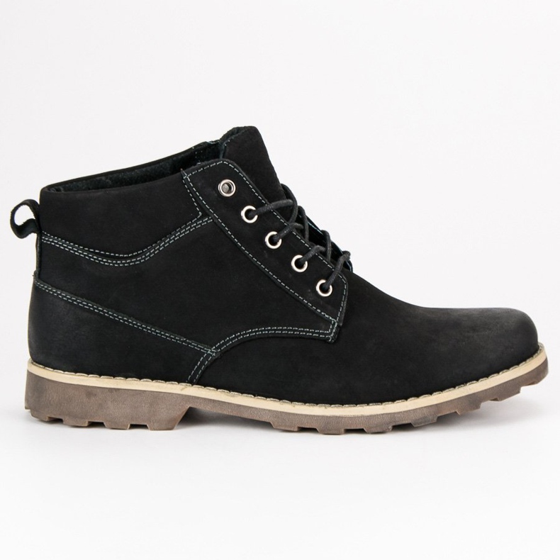 Botas de couro preto