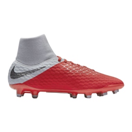 Sapatos de futebol Nike Hypervenom 3 Academia Df Fg M AQ9217-600 multicolorido prata