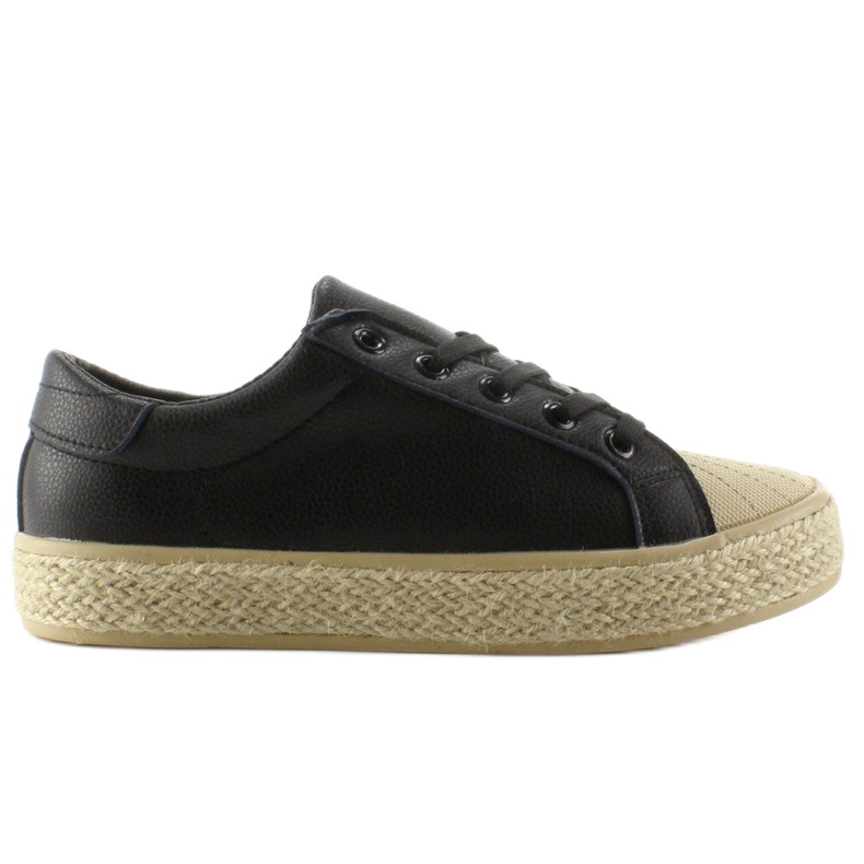 Tênis em sola de linho NA05P Preto