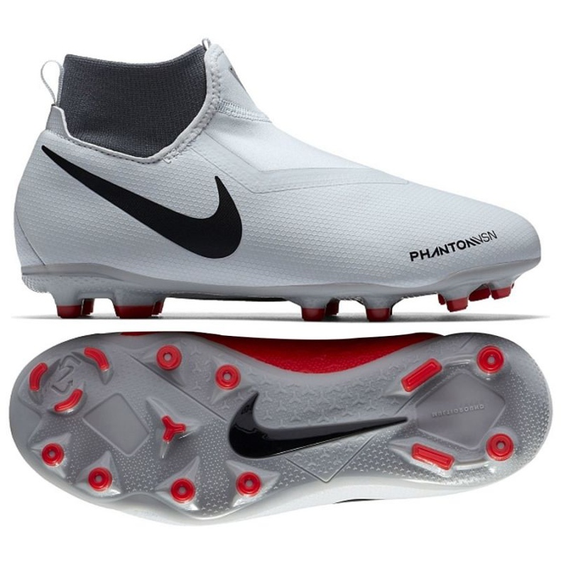 Chuteiras Nike Phantom VSN Academy DF FG Jr AO3287-060 branco
