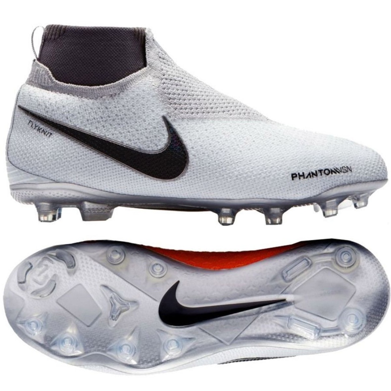 Chuteiras Nike Phantom Vsn Elite Df Fg Jr AO3289-060 branco branco Chuteiras Nike Phantom Vsn Elite Df Fg Jr AO3289-060 branco branco