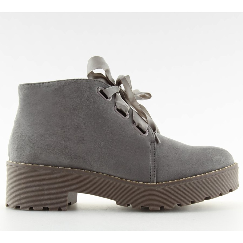 Sapatos femininos de botas cinza LL219 Cinza