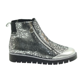 Botas com isolamento de botas Bartek preto e prata cinza