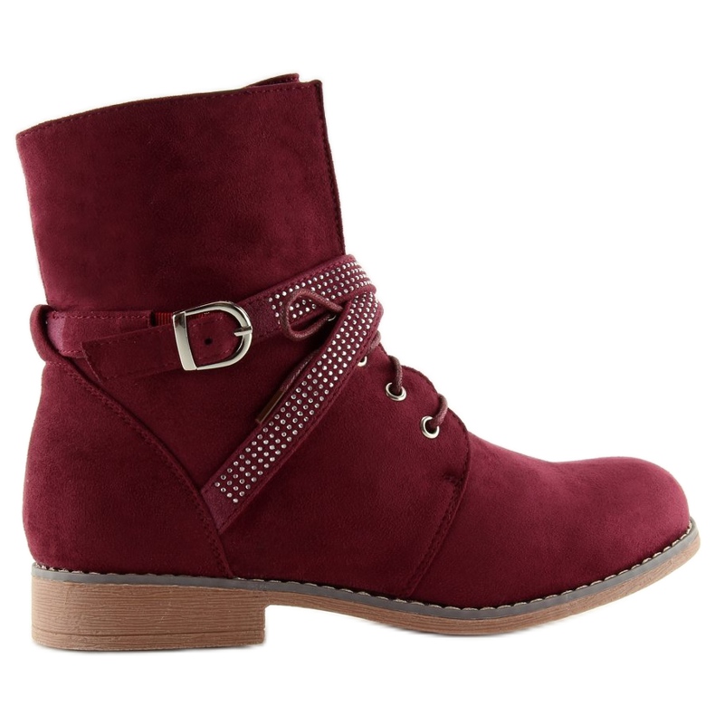 Botas femininas marrom W305 Wine vermelho