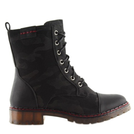 Botas pretas atadas A-26 pretas preto