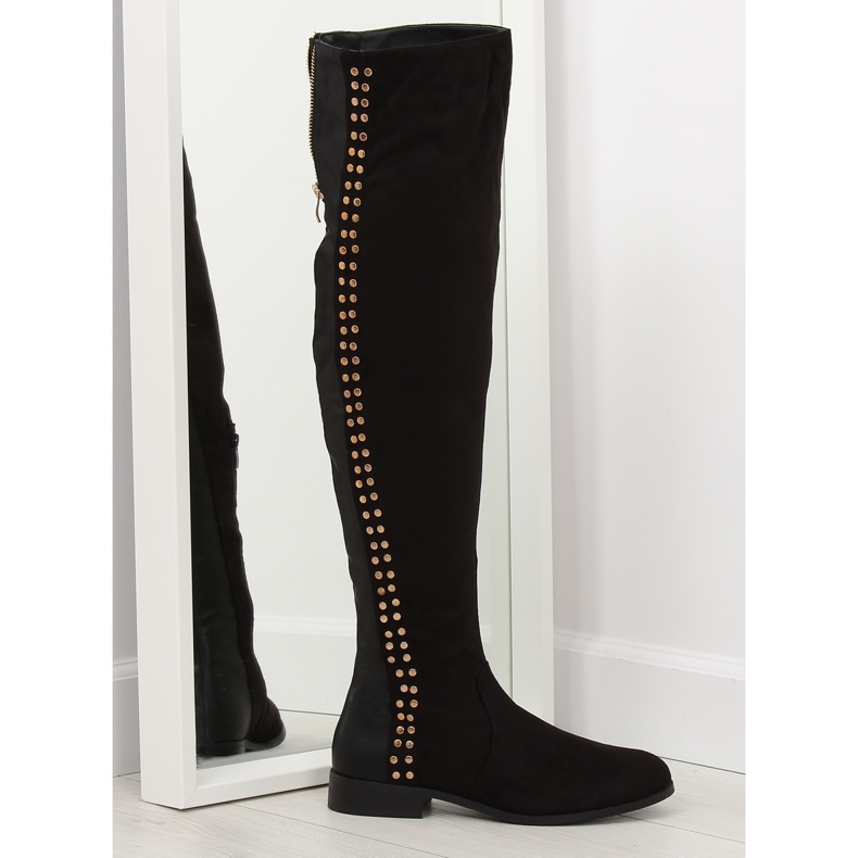 Botas pretas na coxa FC-H105 Preto