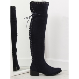 Botas mosqueteiro azul marinho LS182 azul-marinho
