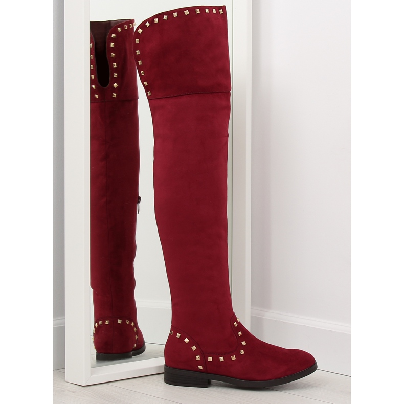 Botas cor de vinho T161 vermelho