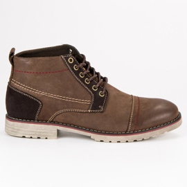 Original Walkman Shoes Botas de couro amarrado marrom