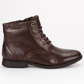 Botas isoladas com zíper castanho Botas isoladas com zíper castanho