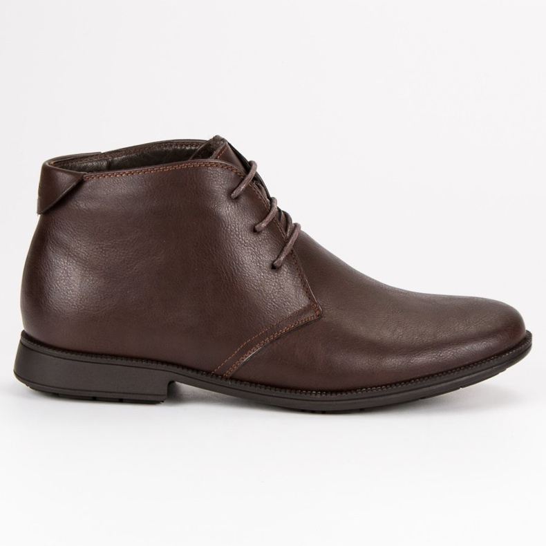 Botas baixas amarradas castanho