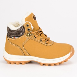 Ax Boxing Calçado de inverno com zíper amarelo Ax Boxing Calçado de inverno com zíper amarelo