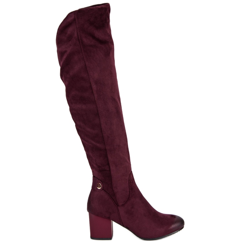 Mosqueteiro de salto alto da Borgonha de VINCEZA vermelho