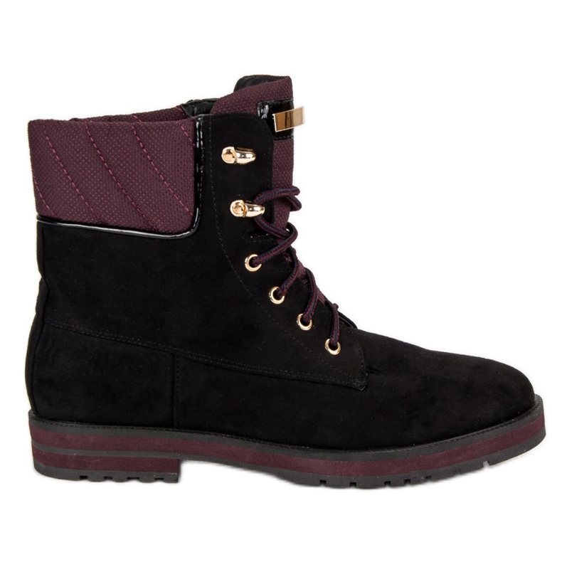 Lucky Shoes Trabalhadores de camurça preta preto