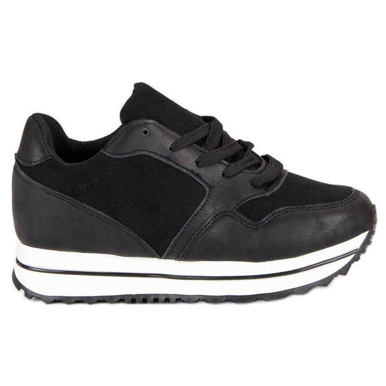 Marquiz Tênis da moda na plataforma preto