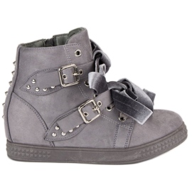 Super Me Tênis cinza com laços