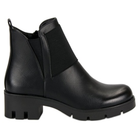Botas pretas vinceza de salto alto preto