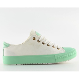 Tênis feminino branco e menta BL97P verde