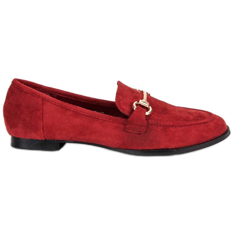 Mocassins de camurça deslizantes vermelho