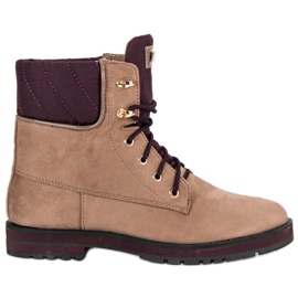 Lucky Shoes Trabalhadores de camurça marrom