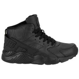 Botas pretas acima do tornozelo preto