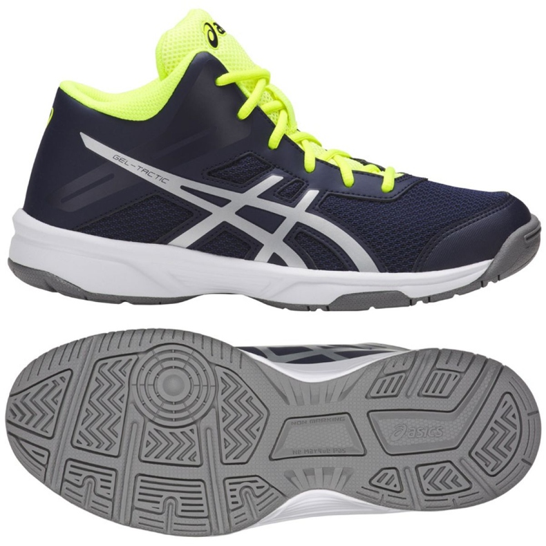 Tênis de voleibol Asics Gel Tactic Mt Gs Jr C732Y-400-400 multicolorido azul marinho