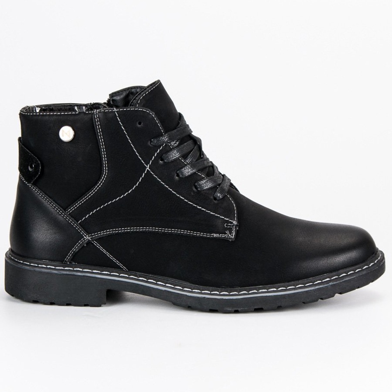 Mckeylor Botas masculinas casuais preto