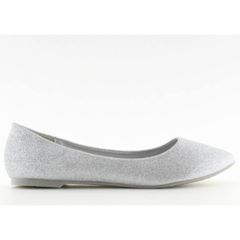 Silver glitter ballerinas CC200P silver cinza