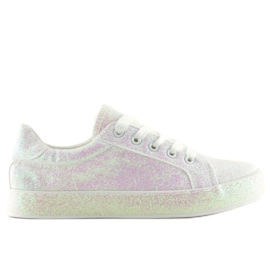 Tênis branco iridescente BL142 branco tolet