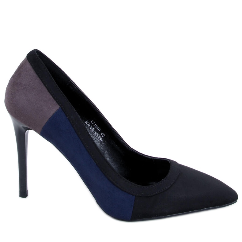 BM Stilettos tricolor LT104P PRETO / AZUL / CINZA feminino