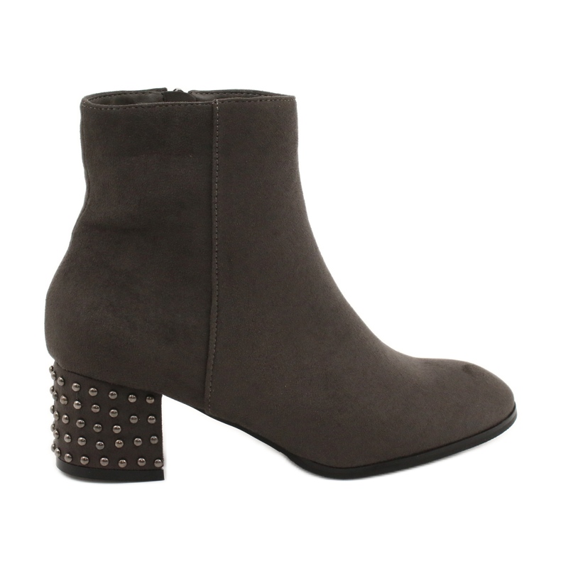 Botas femininas Filippo com um salto decorativo 540 cinza