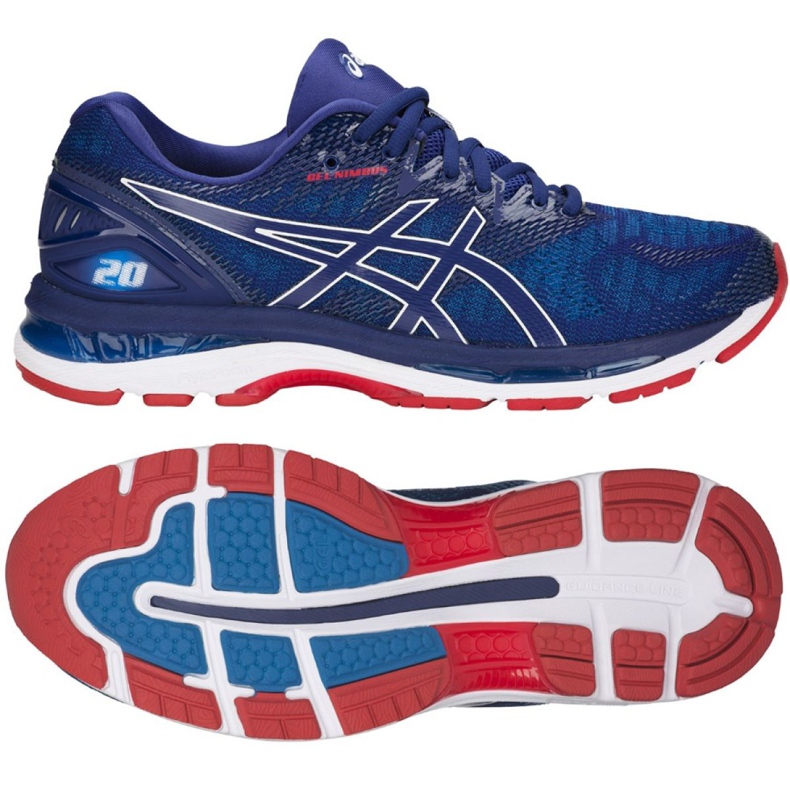 Tênis de corrida Asics Gel Nimbus 20 M T801N-400 azul