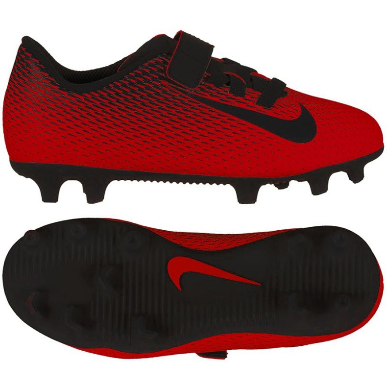 Chuteiras Nike Bravatia II V FG Jr 844434-601 vermelho