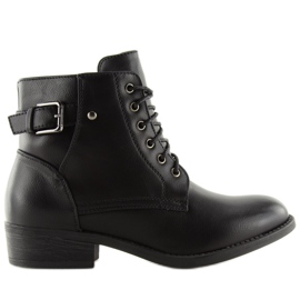 Botas pretas com cordões 7B500 pretas preto Botas pretas com cordões 7B500 pretas preto