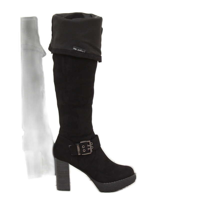 Botas plataforma pretas 862-GG pretas preto