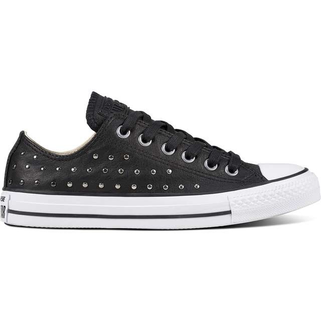 Converse Chuck taylor all star couro preto preto prata