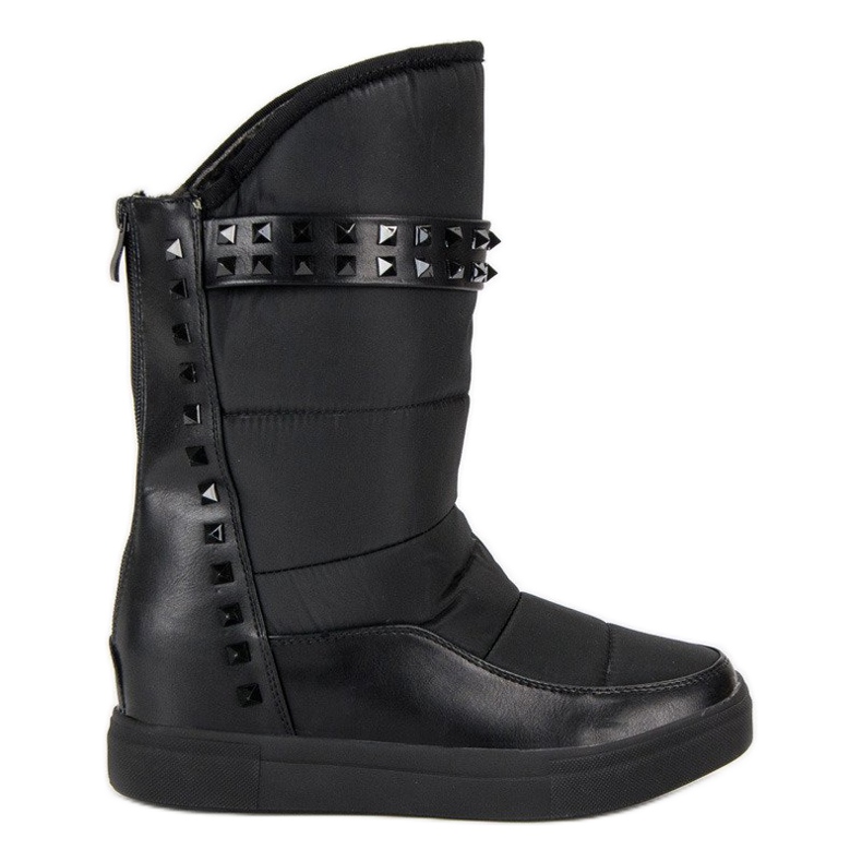 Seastar Botas de neve de rocha preta preto