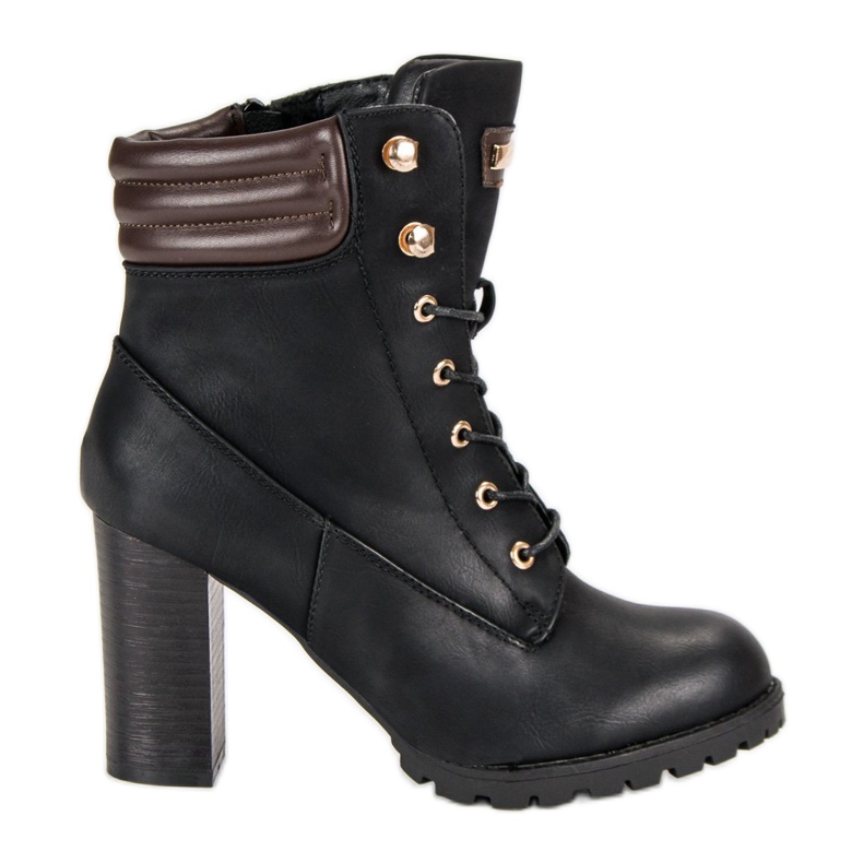 Kayla Botas de salto alto amarradas preto