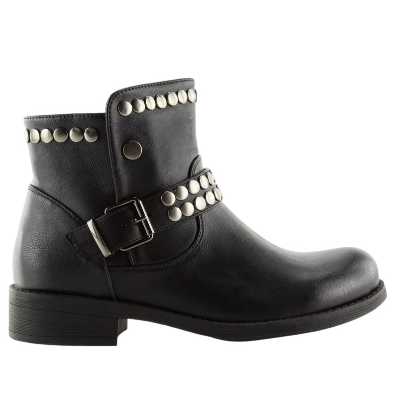 Botas pretas com tachas pretas HUQ-008 Preto