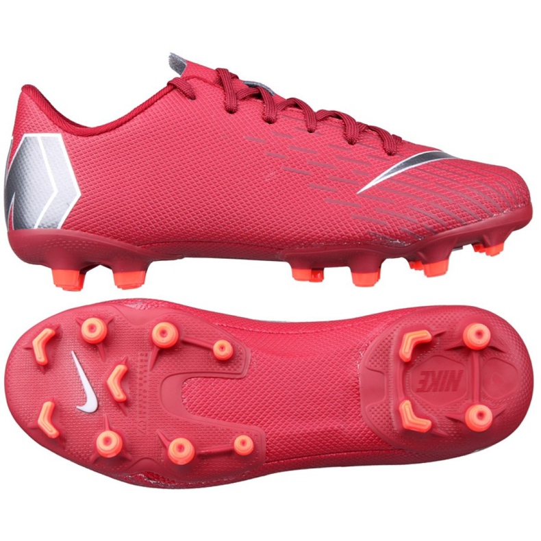 Chuteiras Nike Mercurial Vapor 12 Academy Gs Mg Jr AH7347-606 vermelho vermelho