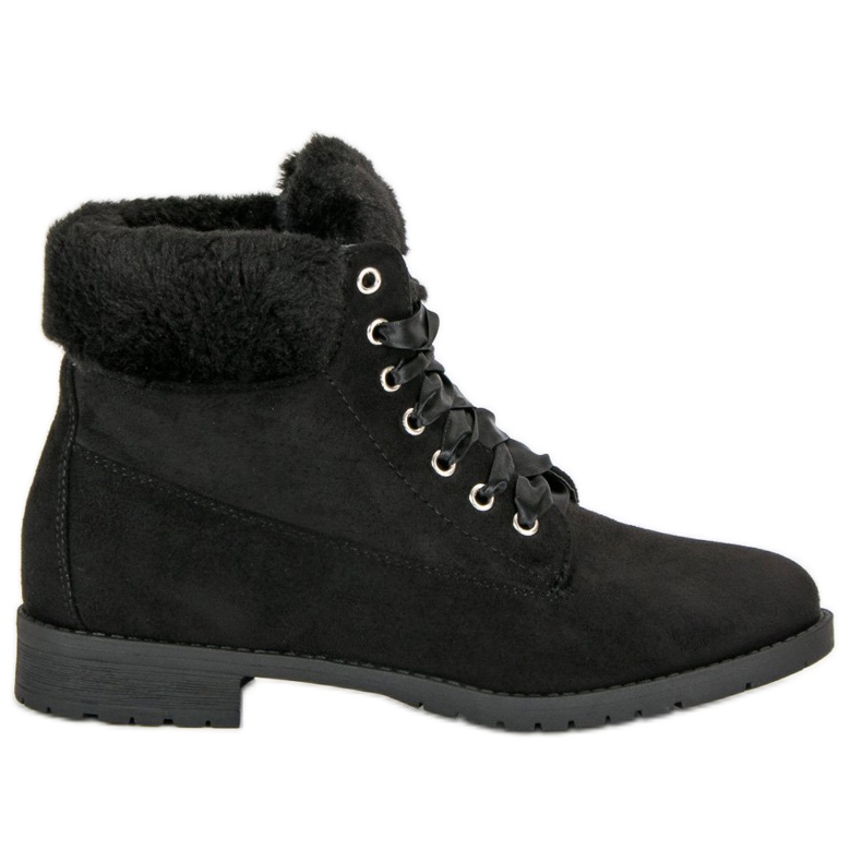 Seastar Botas de camurça atadas preto Seastar Botas de camurça atadas preto