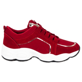 Vices Sapatos esportivos de camurça vícios vermelho