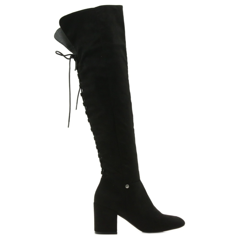 Botas de salto pretas Black Big Star 274517 preto