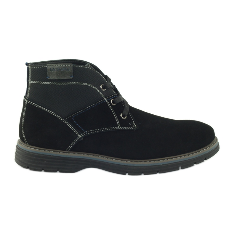 McKey Botas masculinas de camurça 284 preto
