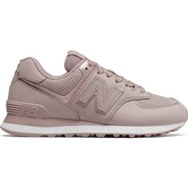 New Balance Wl574nbm Au Lait Com Champanhe Metálico roxo
