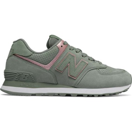 New Balance Semente Wl574nbl Com Champanhe Metálico verde