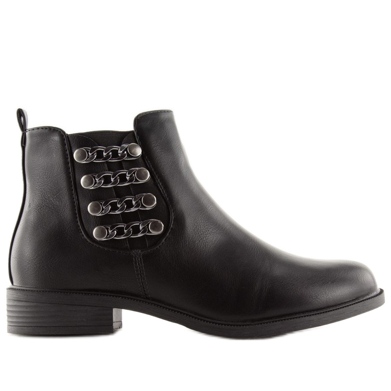 Botas pretas Chelsea para mulheres Z-29 pretas preto
